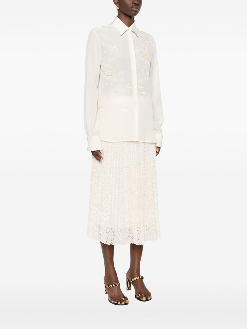 Ermanno Scervino Embroidered silk shirt