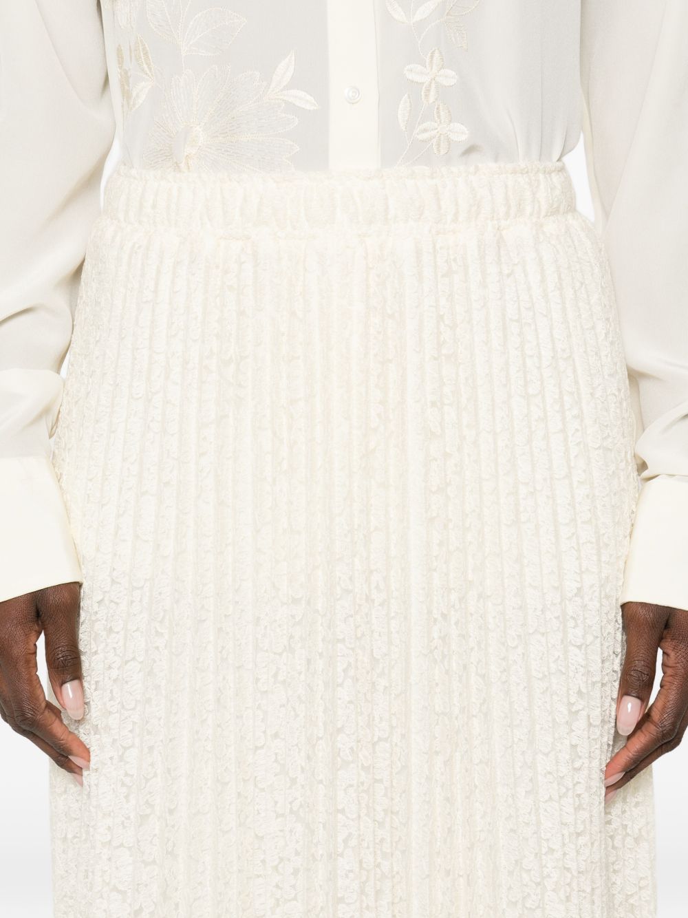 Ermanno Scervino Embroidered long skirt
