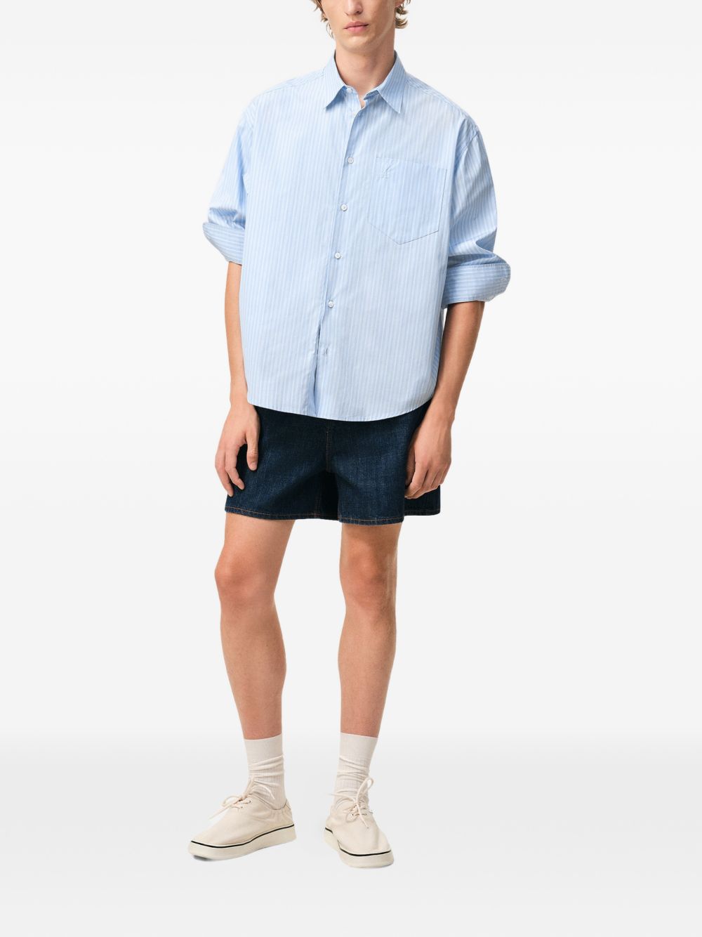 Ami Paris Striped cotton shirt
