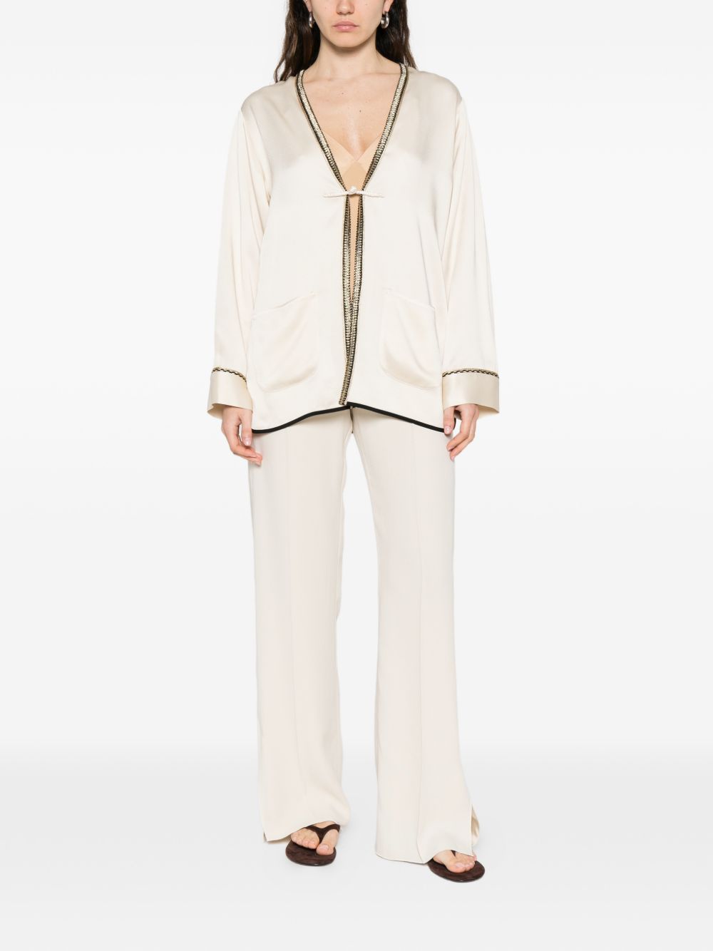 Forte Forte V-neck long sleeves Kimono jacket