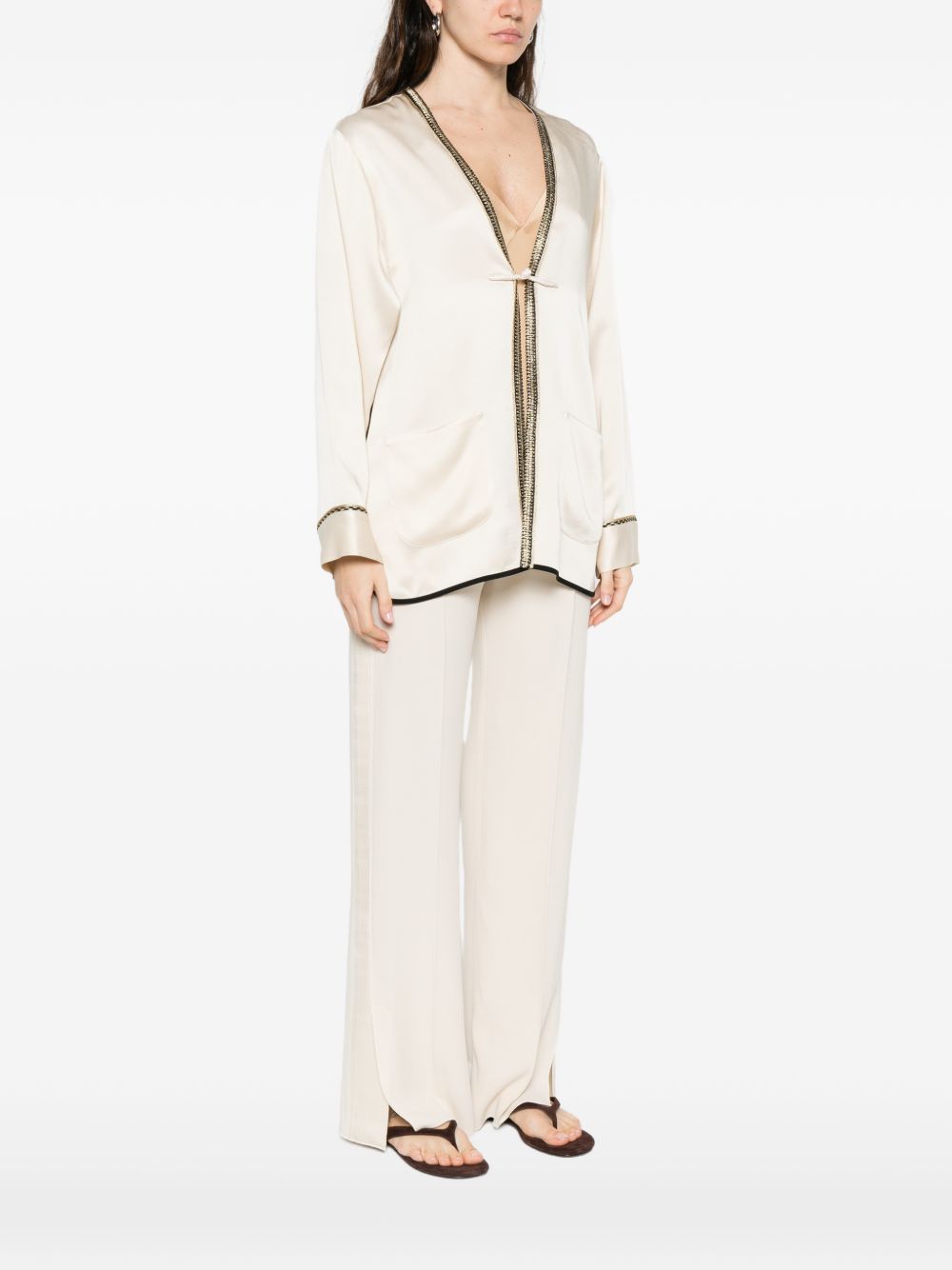 Forte Forte V-neck long sleeves Kimono jacket