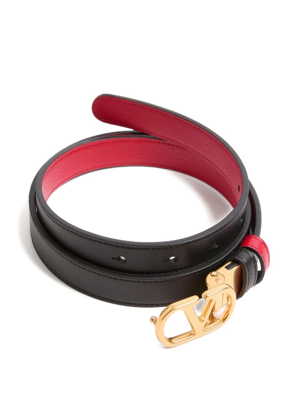 Valentino Garavani-VLogo Signature Reversible Belt in Shiny Calfskin 30mm
