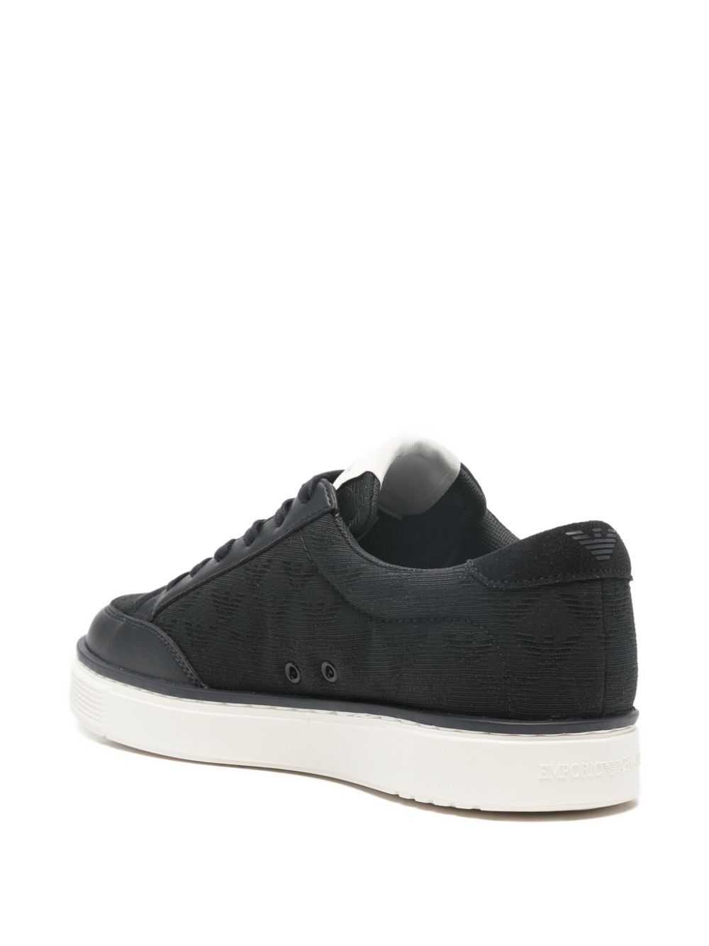Emporio Armani Jacquard sneakers with an all-over eagle