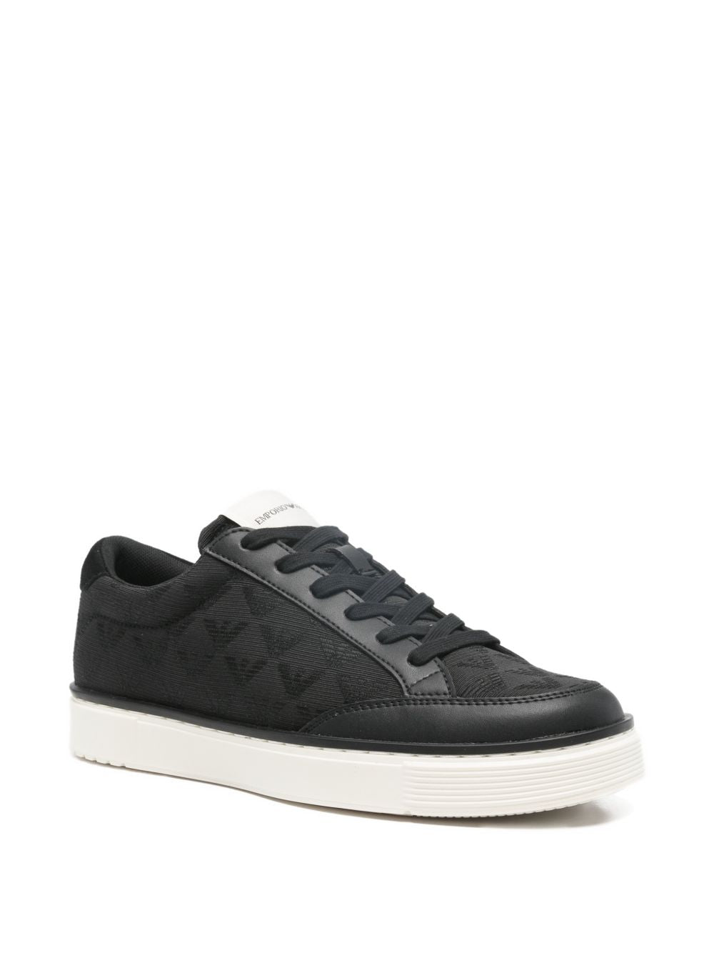 Emporio Armani Jacquard sneakers with an all-over eagle