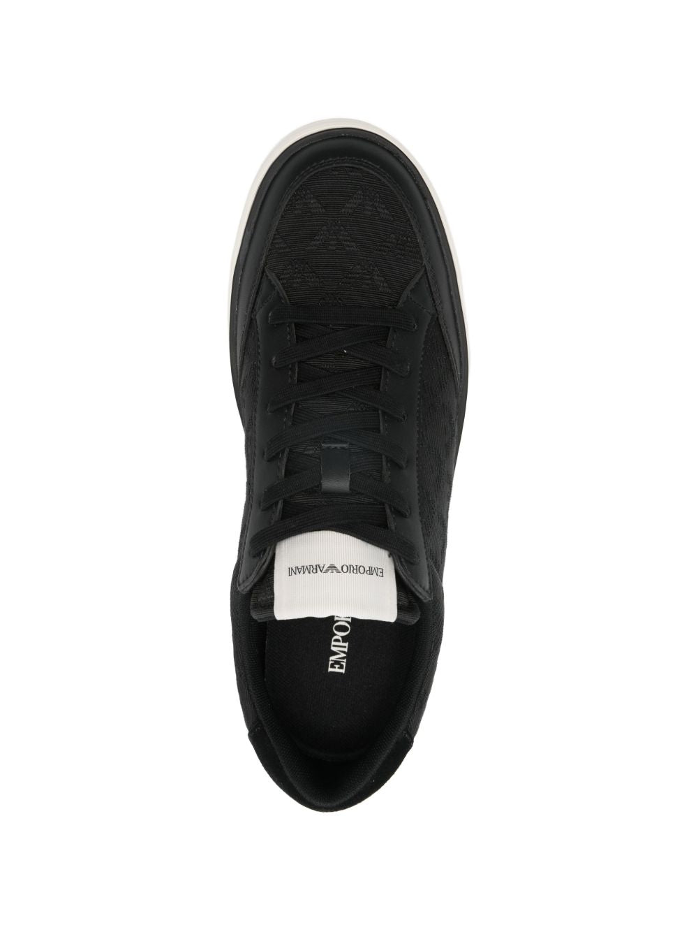 Emporio Armani Jacquard sneakers with an all-over eagle