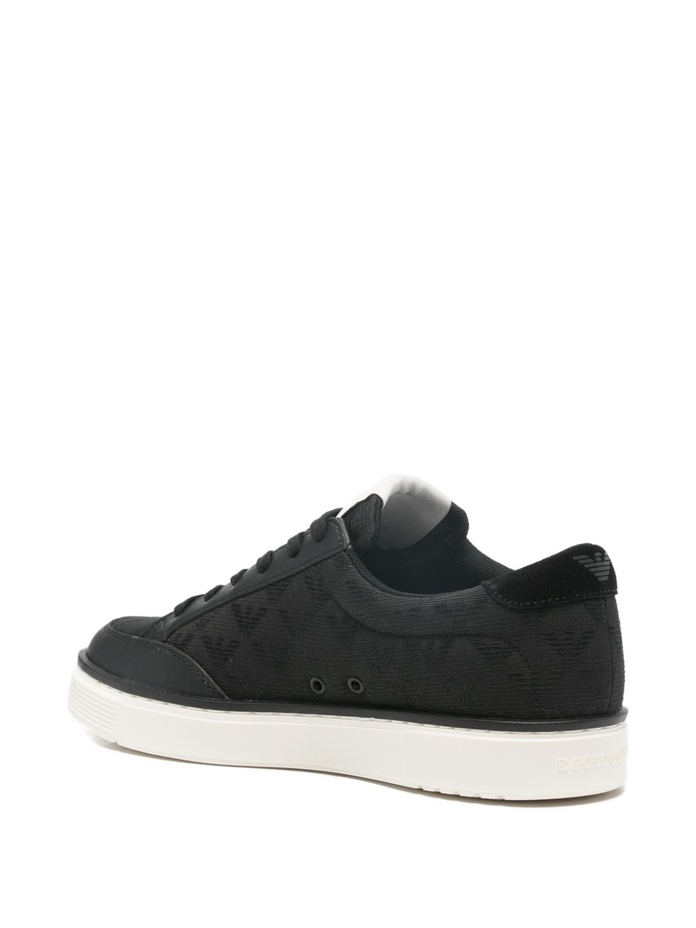 Emporio Armani Jacquard sneakers with an all-over eagle