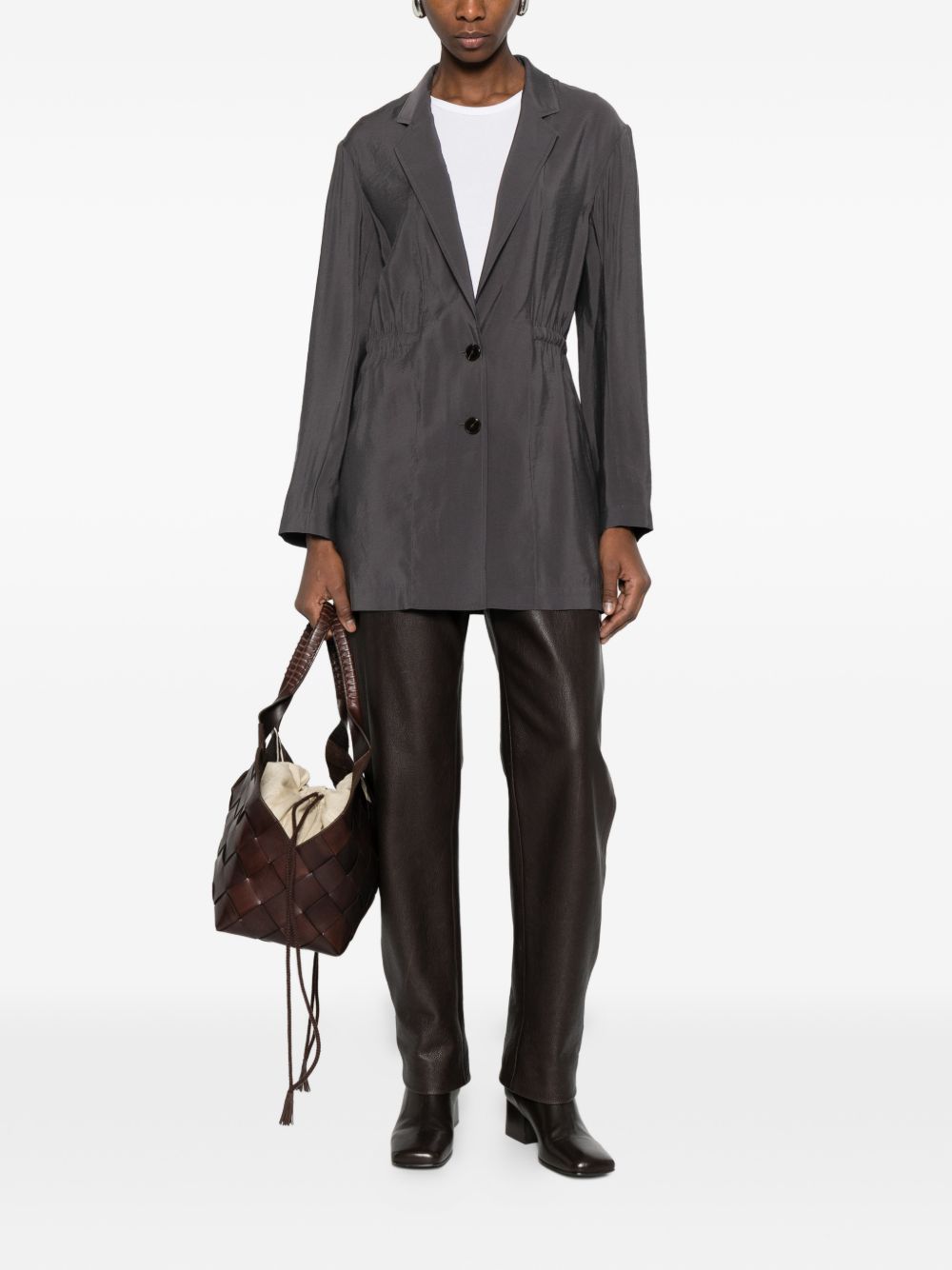 Alysi Silk & Nylon Single-breasted blazer jacket