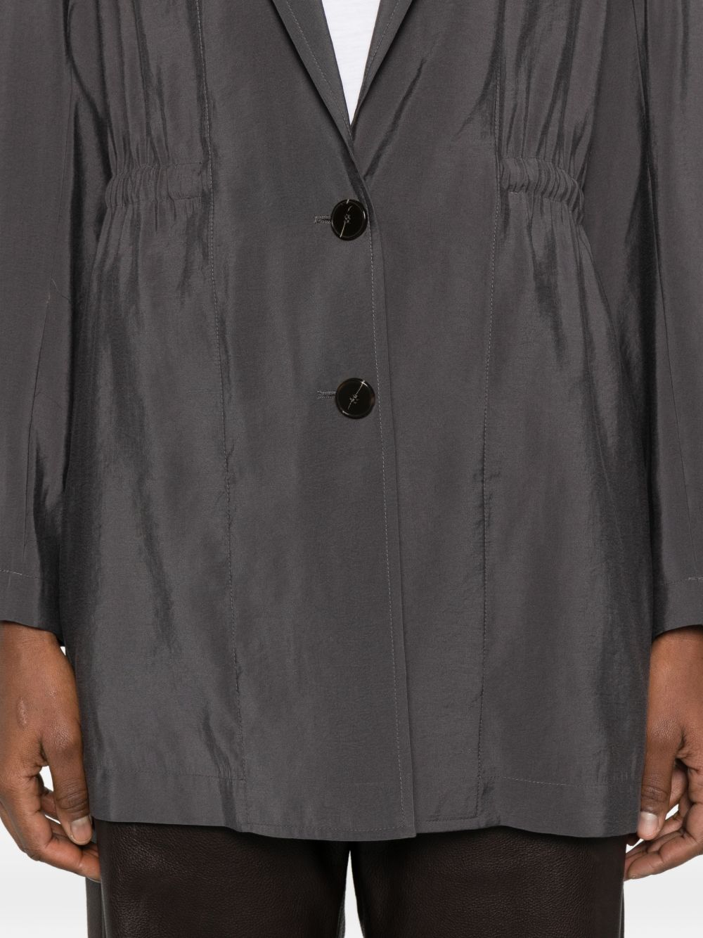 Alysi Silk & Nylon Single-breasted blazer jacket
