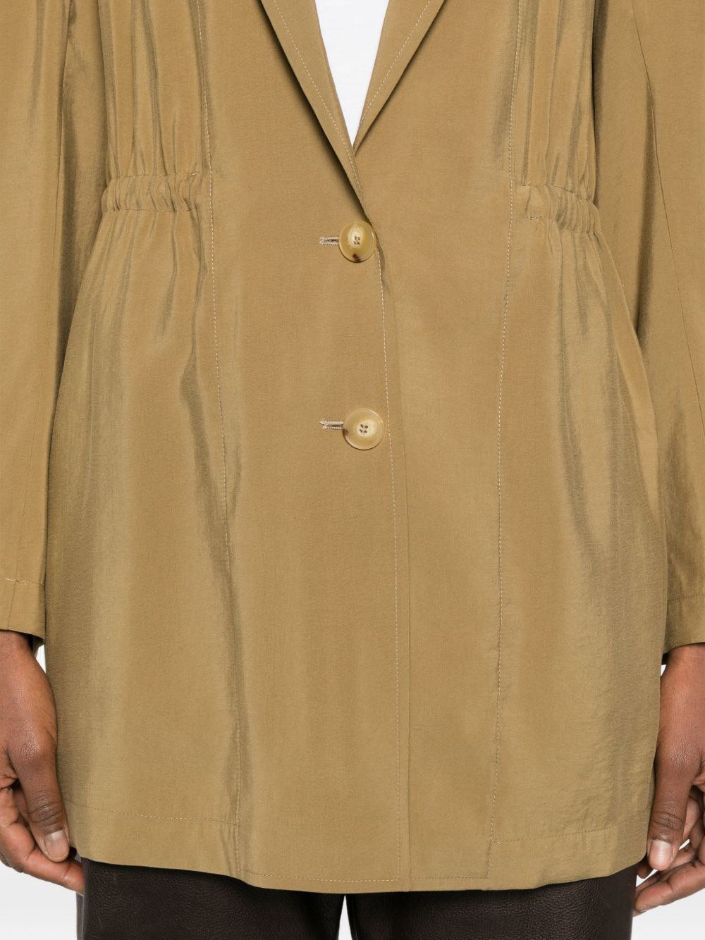 Alysi Silk & Nylon Single-breasted blazer jacket
