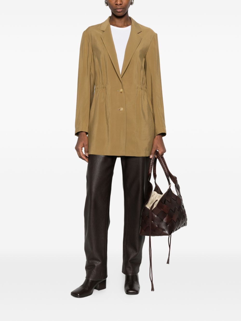 Alysi Silk & Nylon Single-breasted blazer jacket