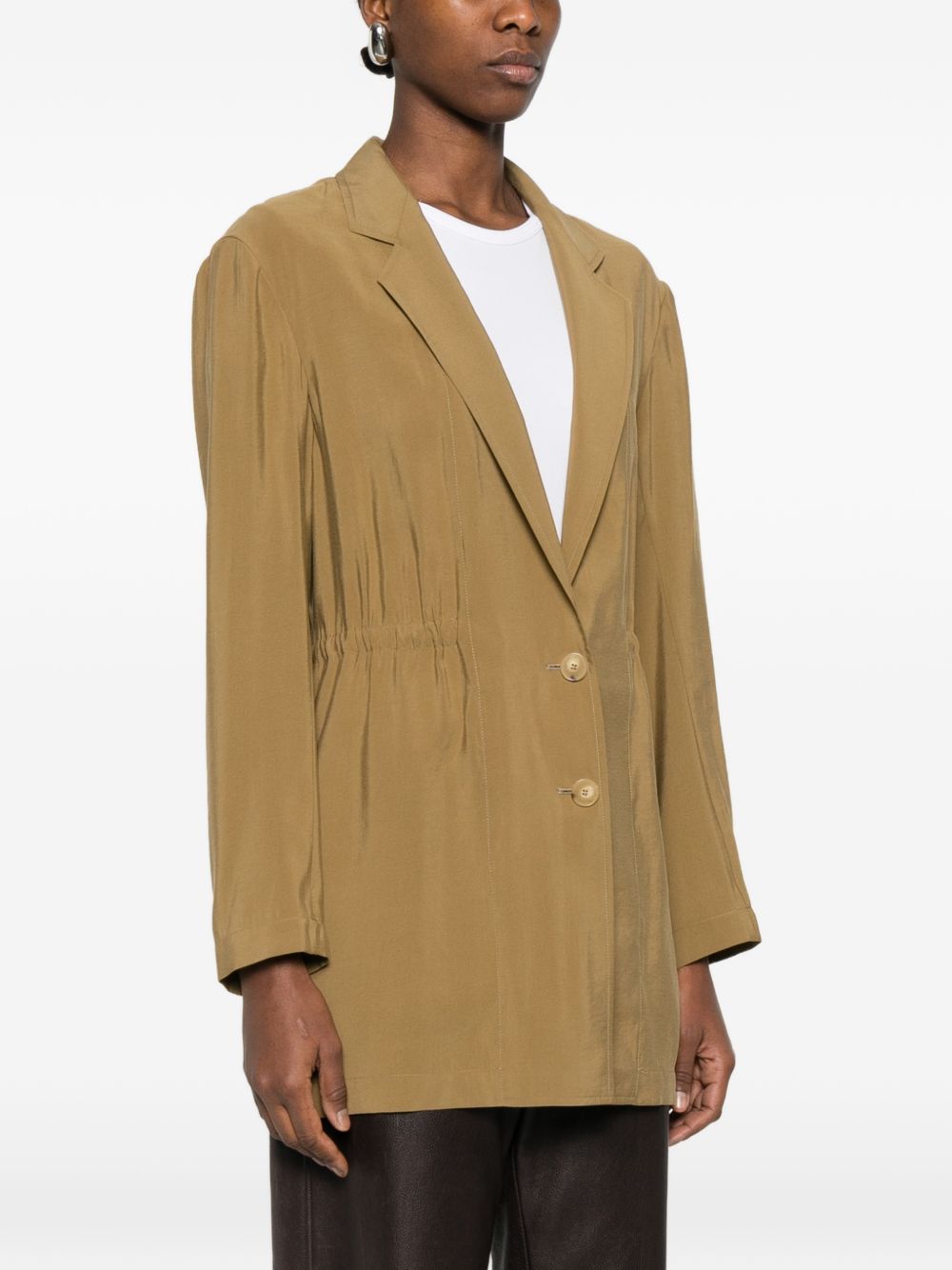 Alysi Silk & Nylon Single-breasted blazer jacket