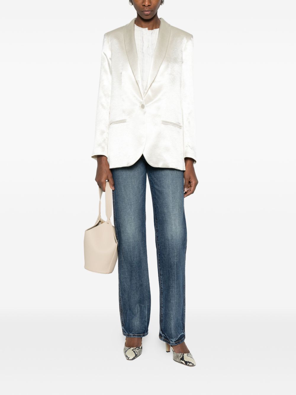 Alysi Silk & Nylon Single-breasted blazer jacket