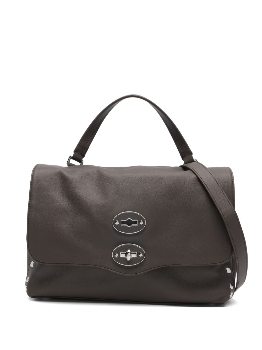 Zanellato Small Postina® Bag In Smooth Brown Gianduiotto Leather