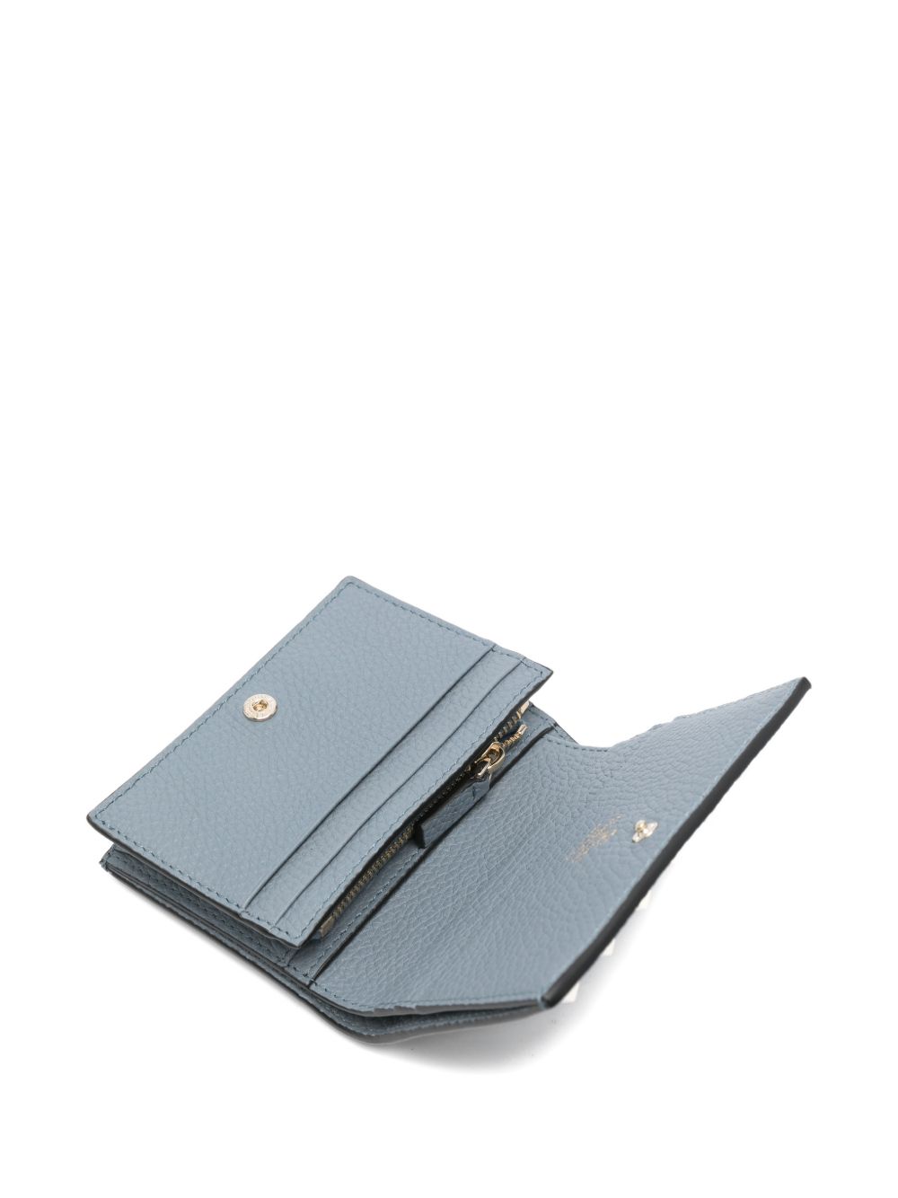 Valentino Garavani-Grey Rockstud bifold wallet
