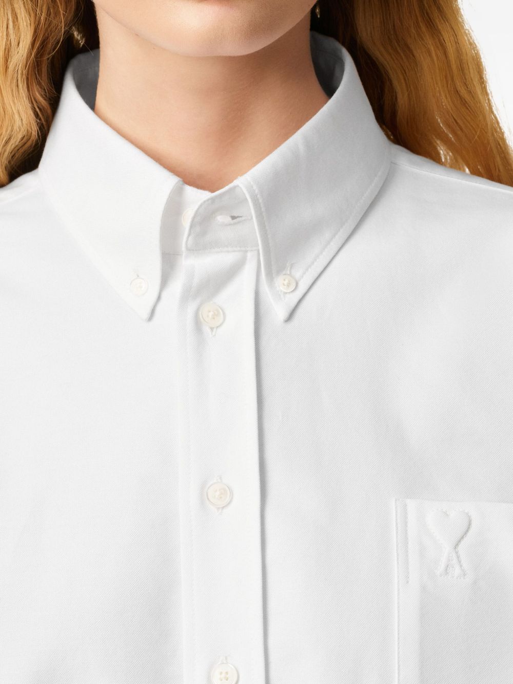 Ami Paris Cotton cropped shirt