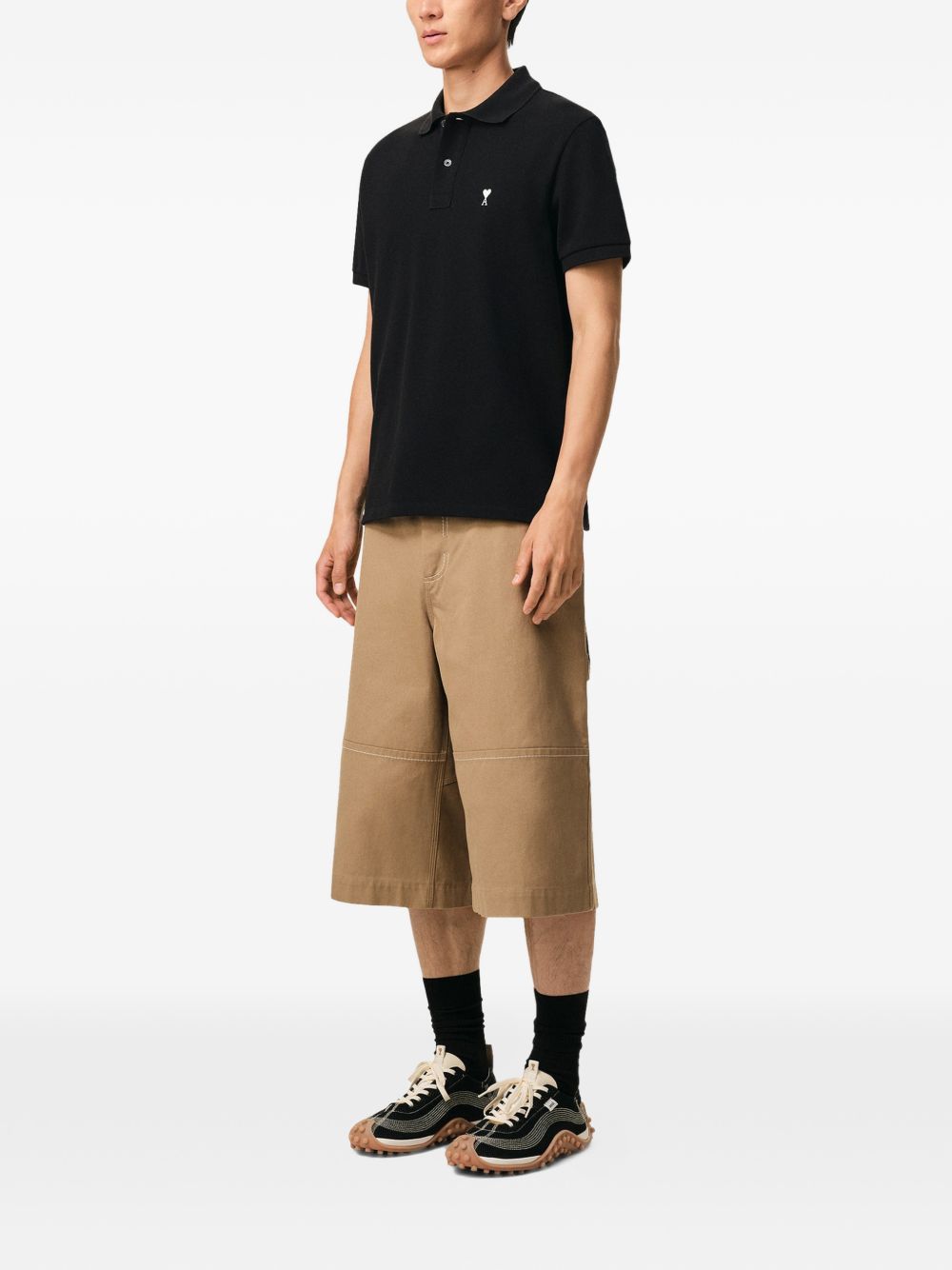 Ami Paris Ami De Coeur cotton polo shirt