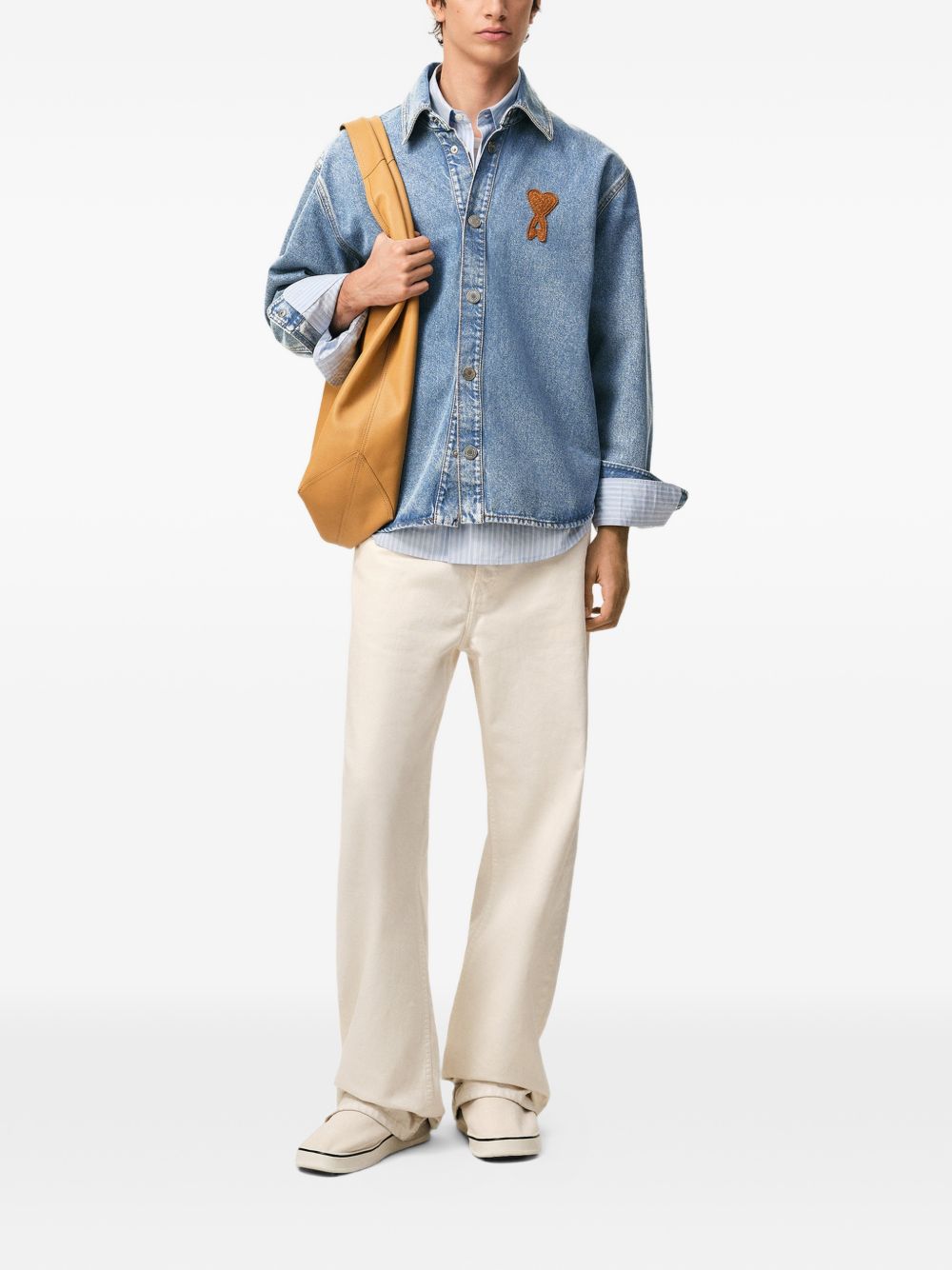 Ami Paris Ami De Coeur denim shirt