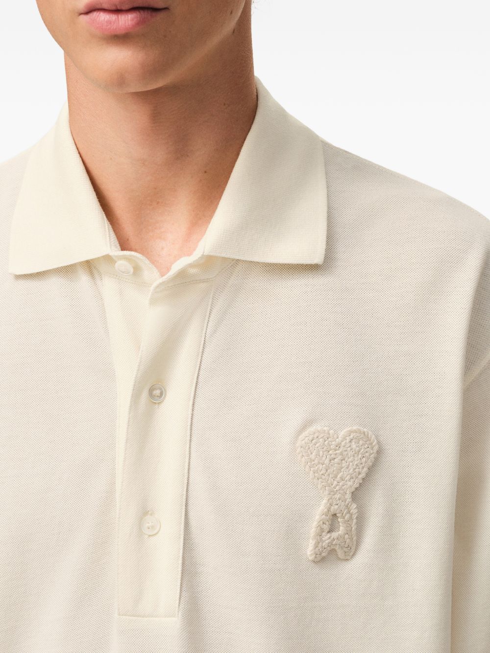 Ami Paris Ami De Coeur cotton polo shirt