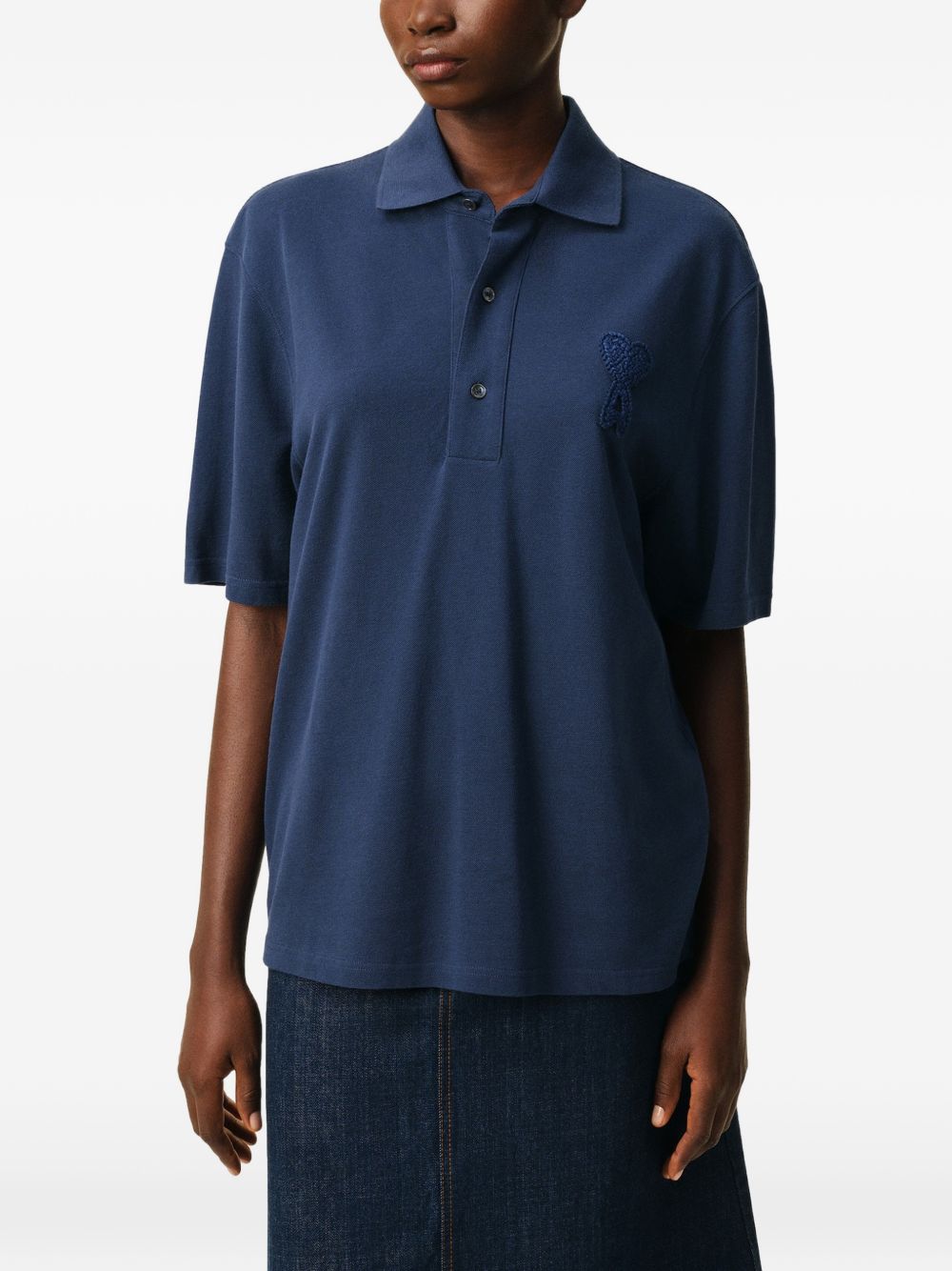 Ami Paris Ami De Coeur cotton polo shirt