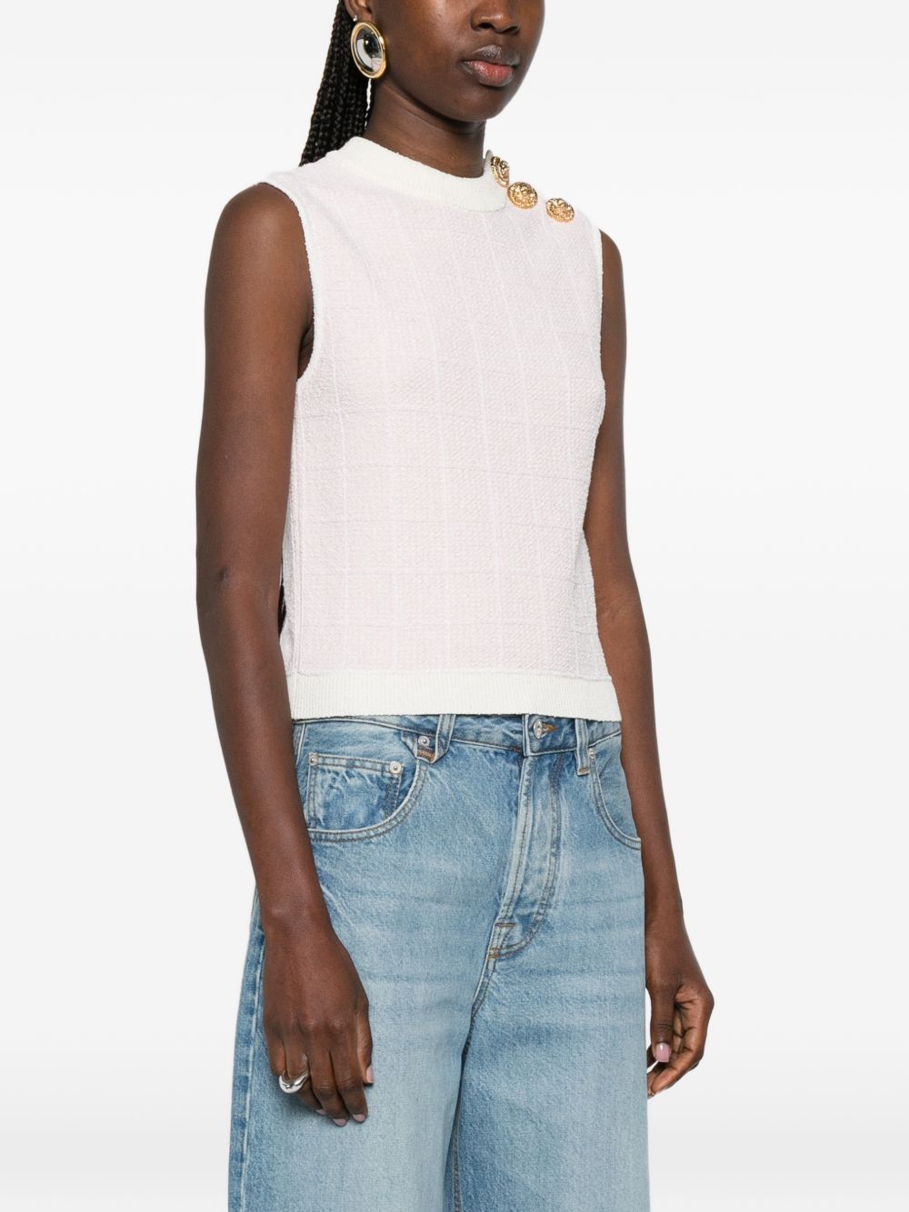 Balmain Tweed Tank top
