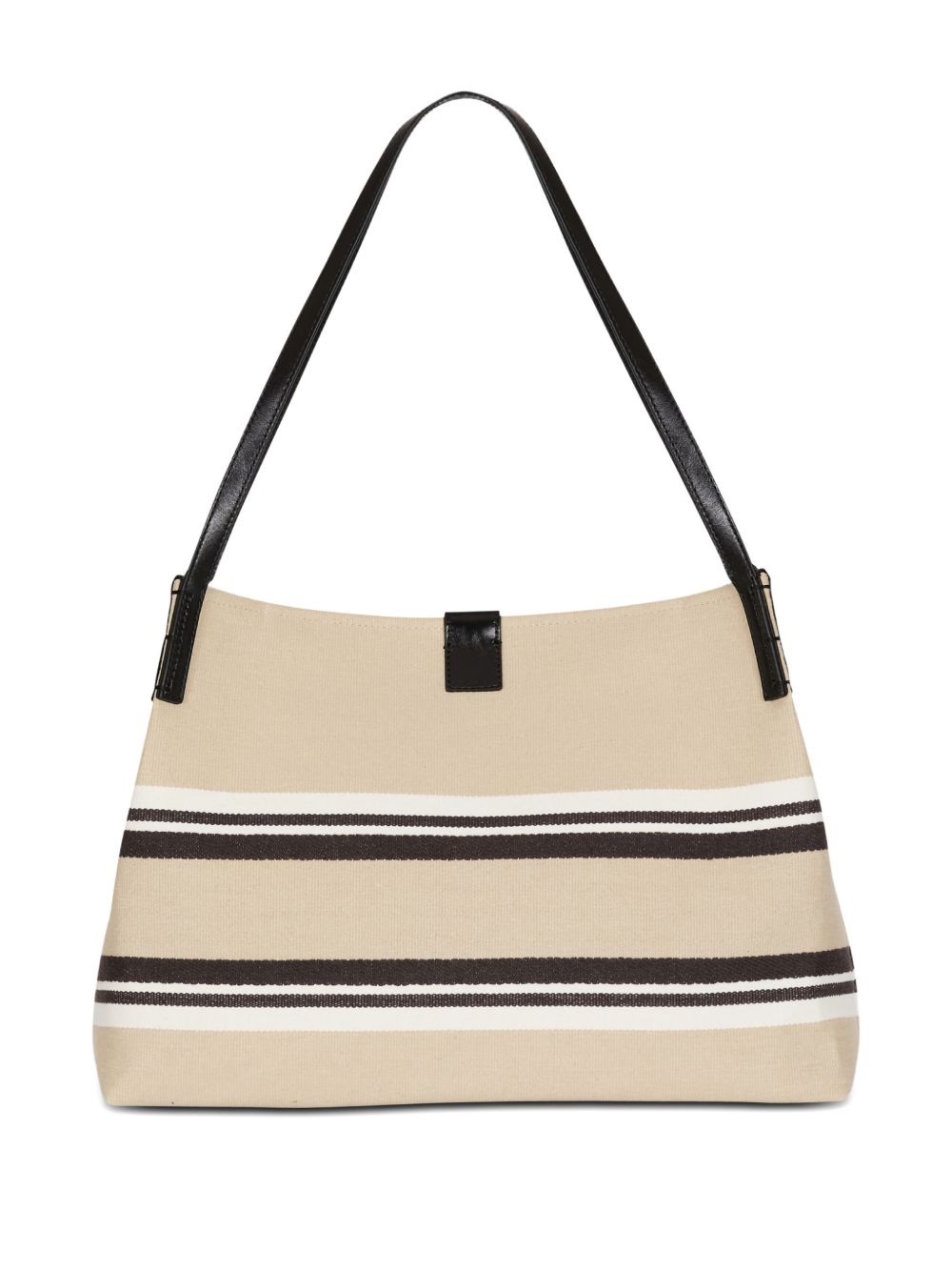 Balmain Medium Release Shopper Bag In Canvas And Calfskin