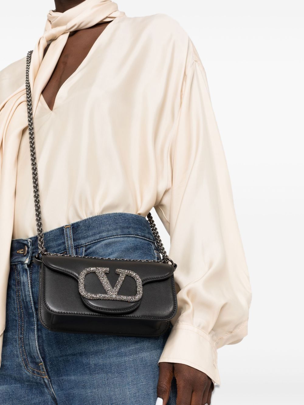 Valentino Garavani LocÃ² small leather shoulder bag