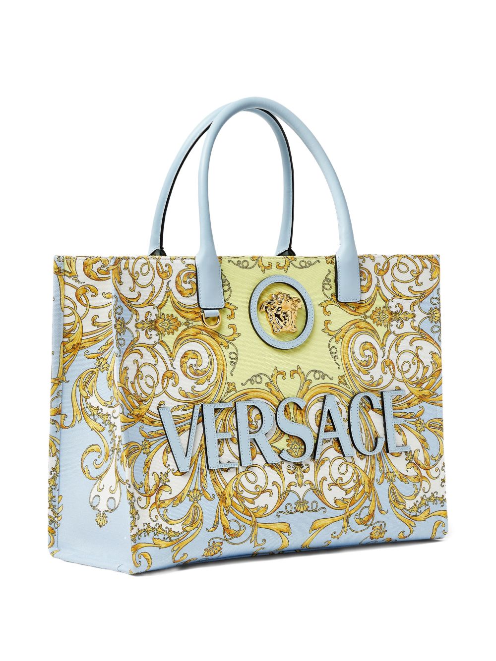 Versace La Medusa Printed Large Canvas Tote