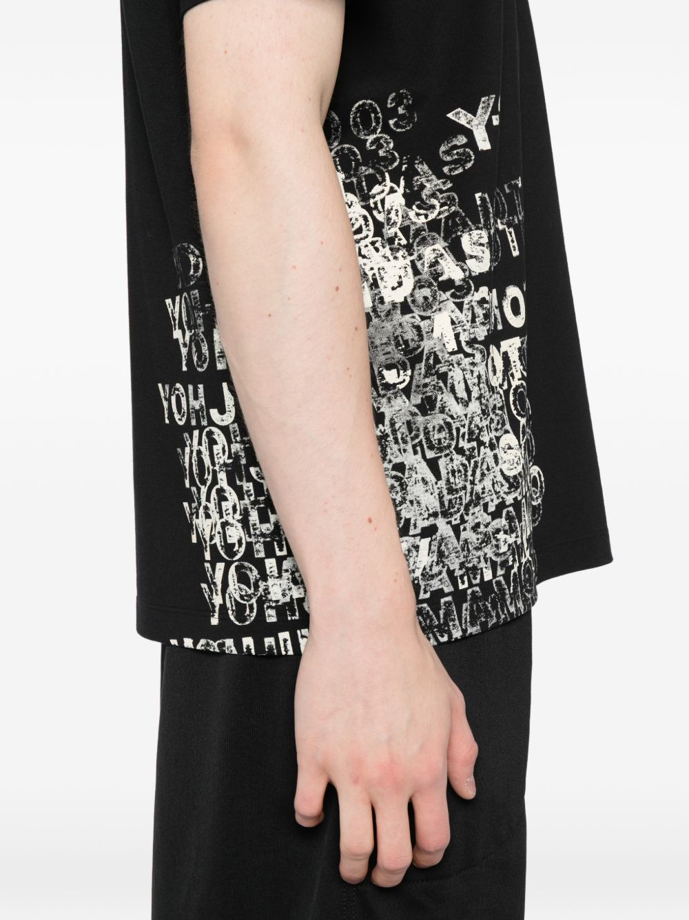 Y-3 Printed cotton t-shirt