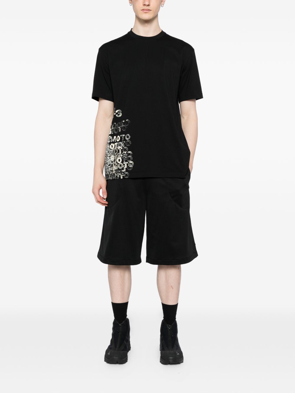 Y-3 Printed cotton t-shirt