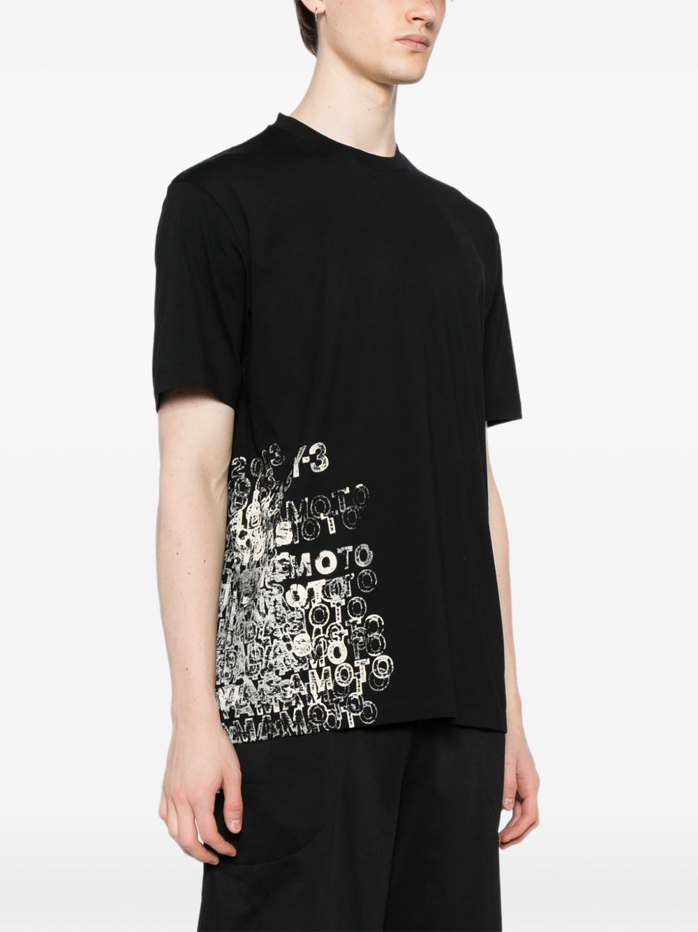 Y-3 Printed cotton t-shirt
