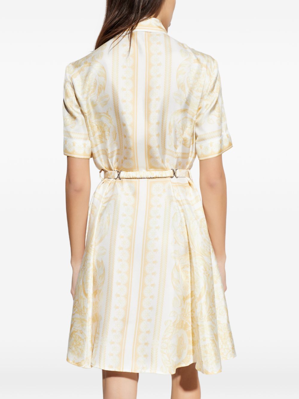 Versace Barocco print silk shirtdress