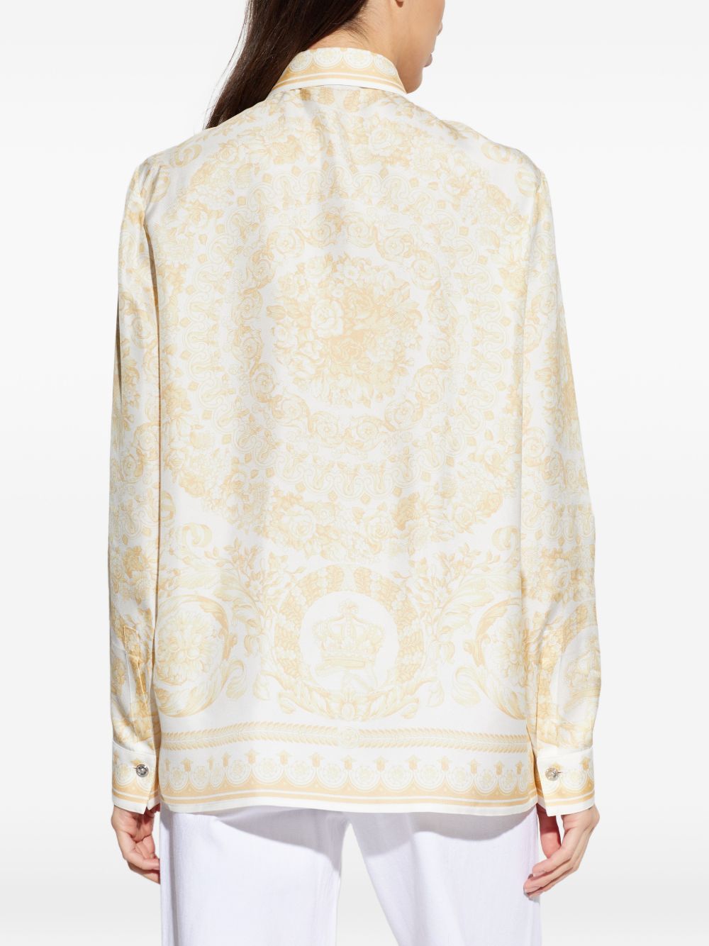 Versace Barocco print silk shirt