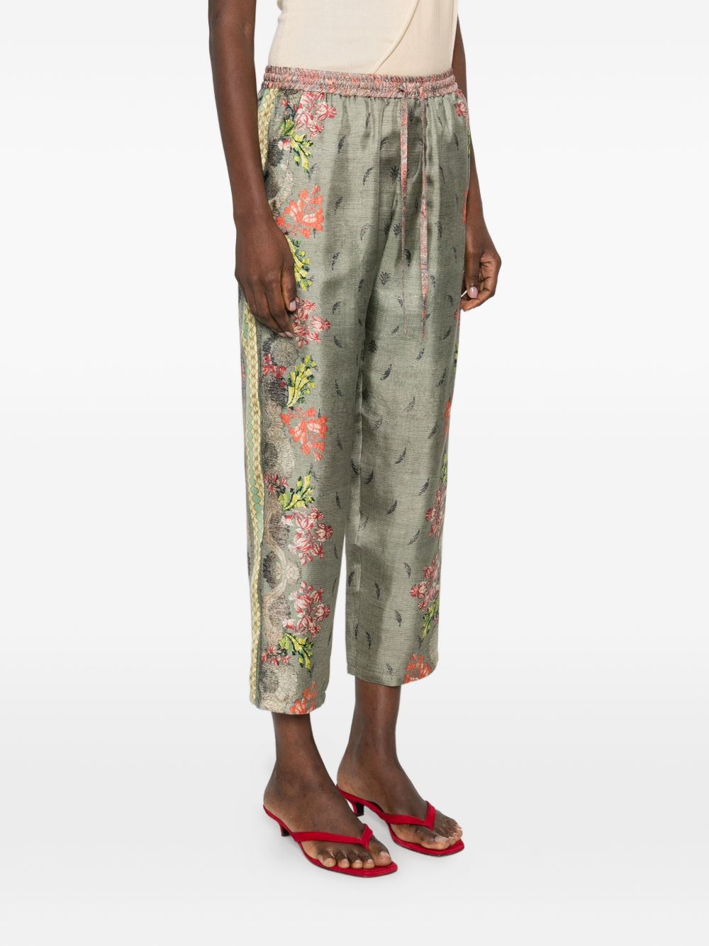 Pierre Louis Mascia Printed silk trousers
