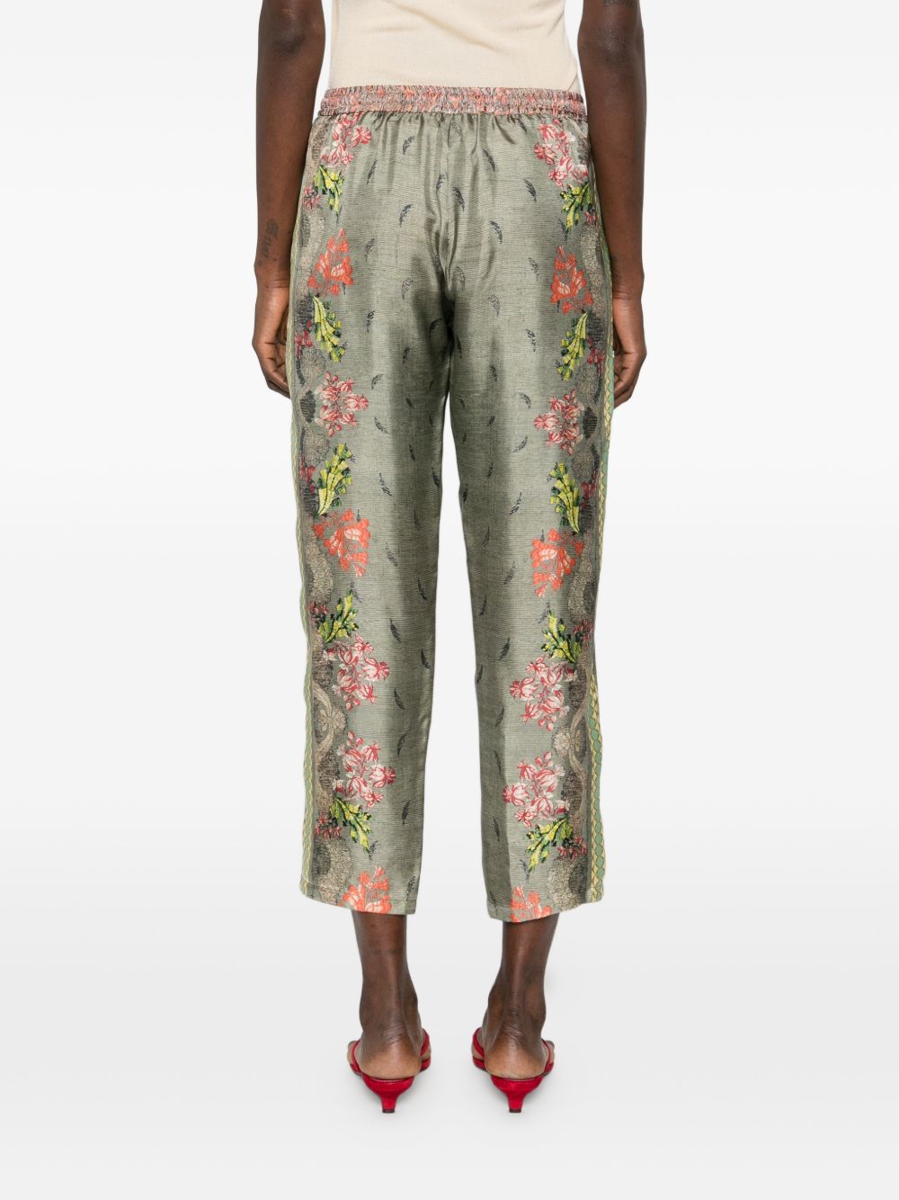 Pierre Louis Mascia Printed silk trousers