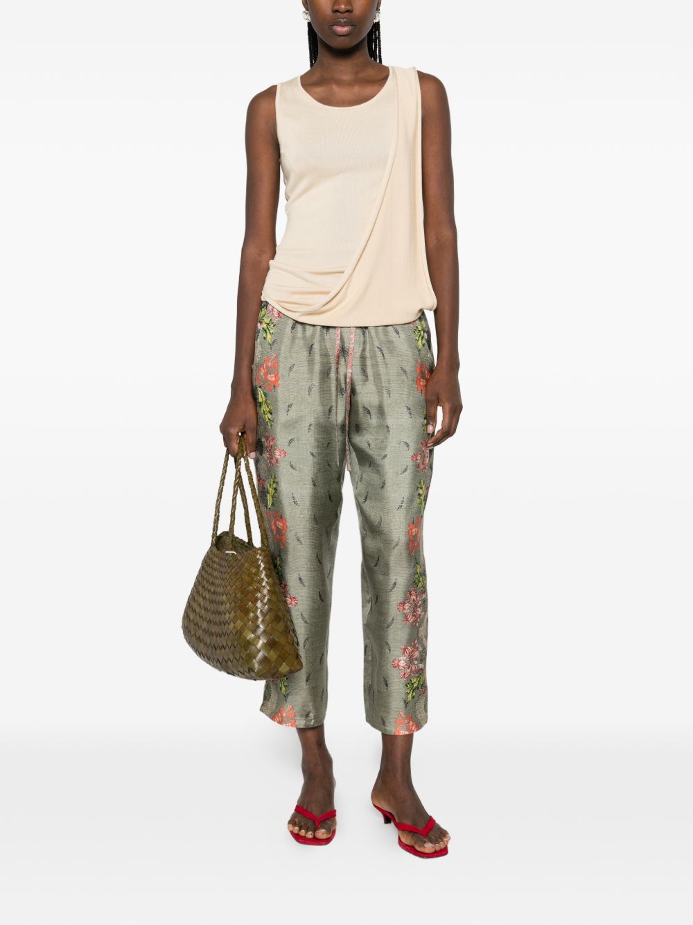Pierre Louis Mascia Printed silk trousers