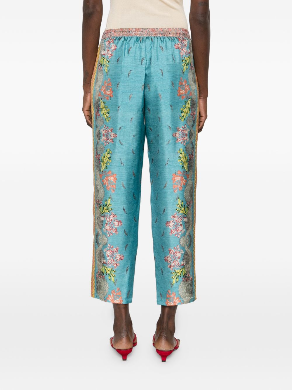 Pierre Louis Mascia Printed silk trousers