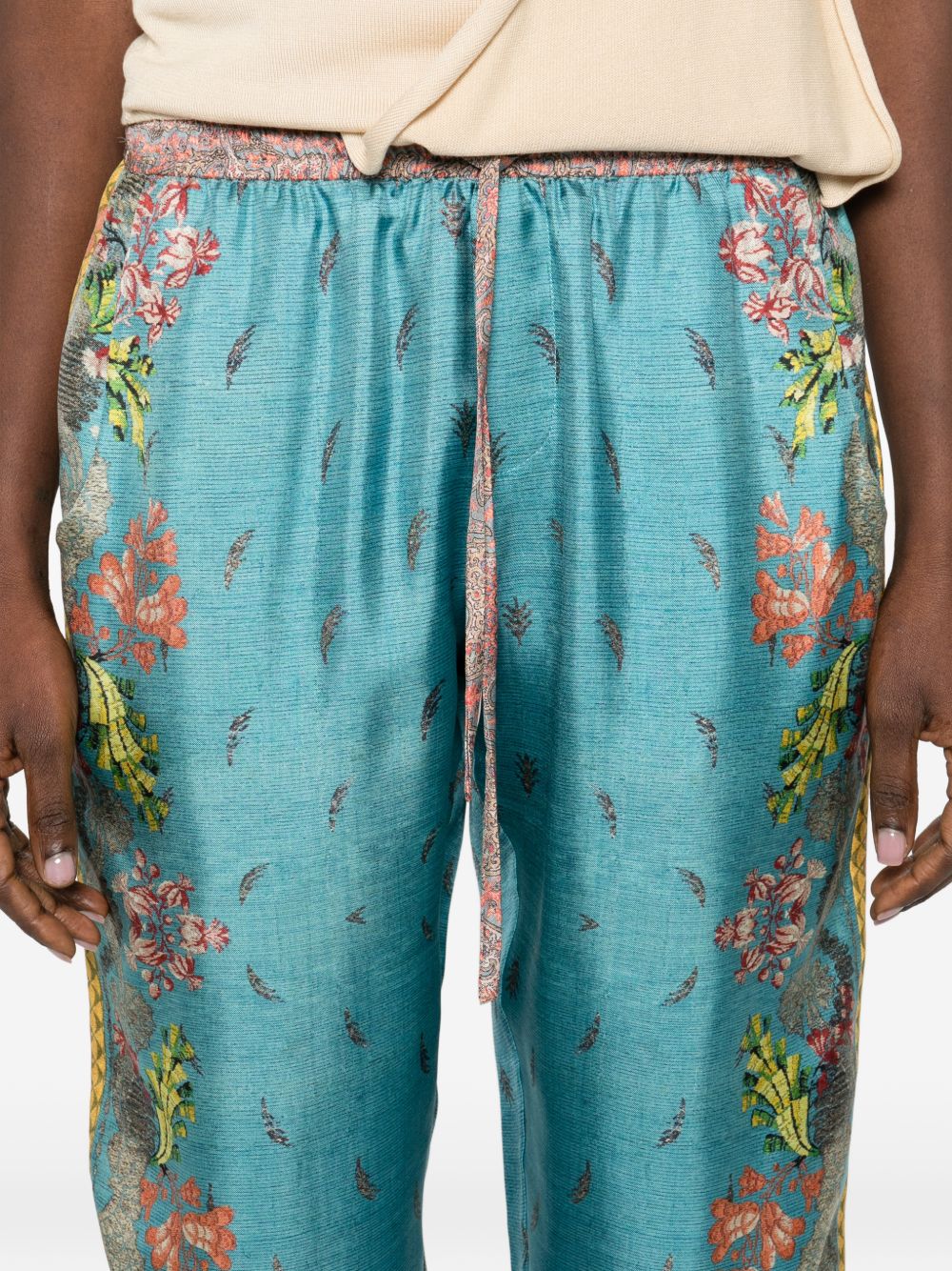 Pierre Louis Mascia Printed silk trousers