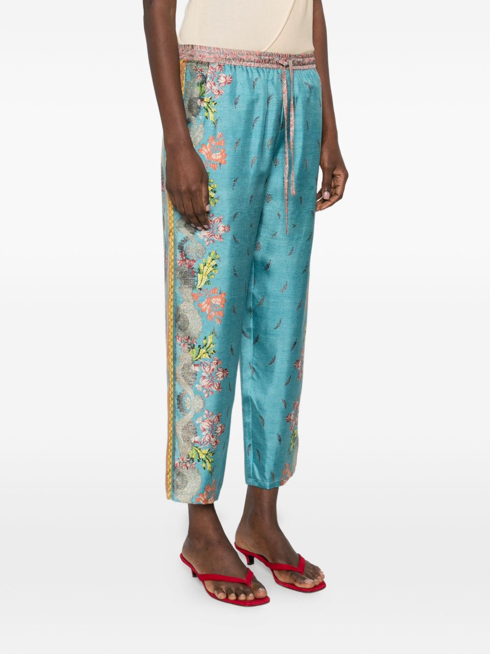 Pierre Louis Mascia Printed silk trousers