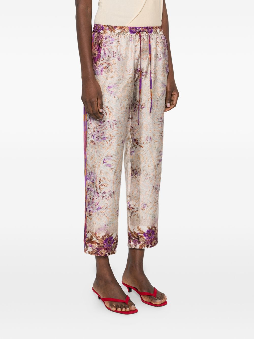 Pierre Louis Mascia Printed silk trousers