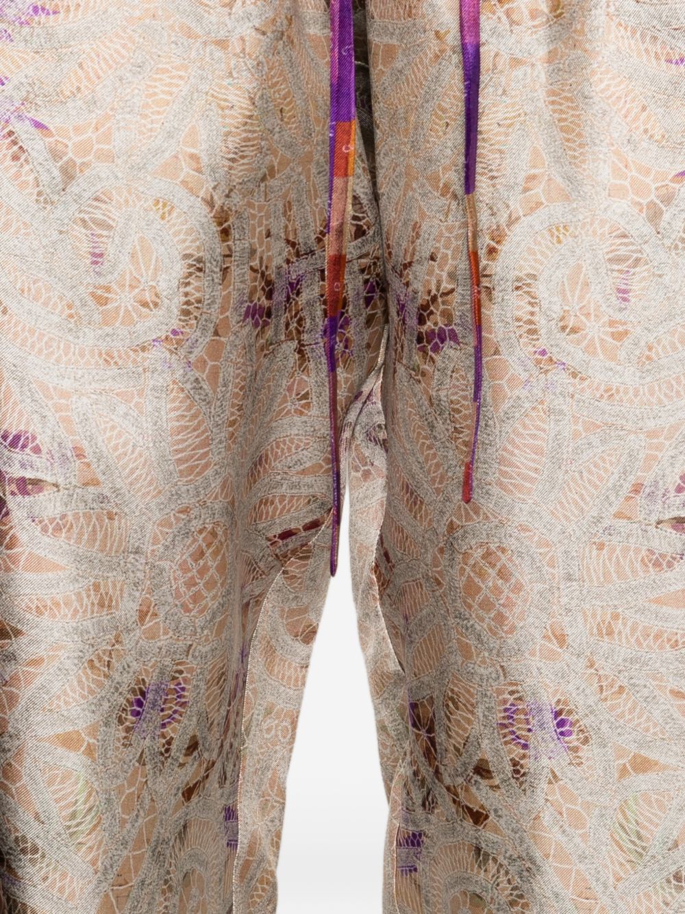 Pierre Louis Mascia Printed silk trousers