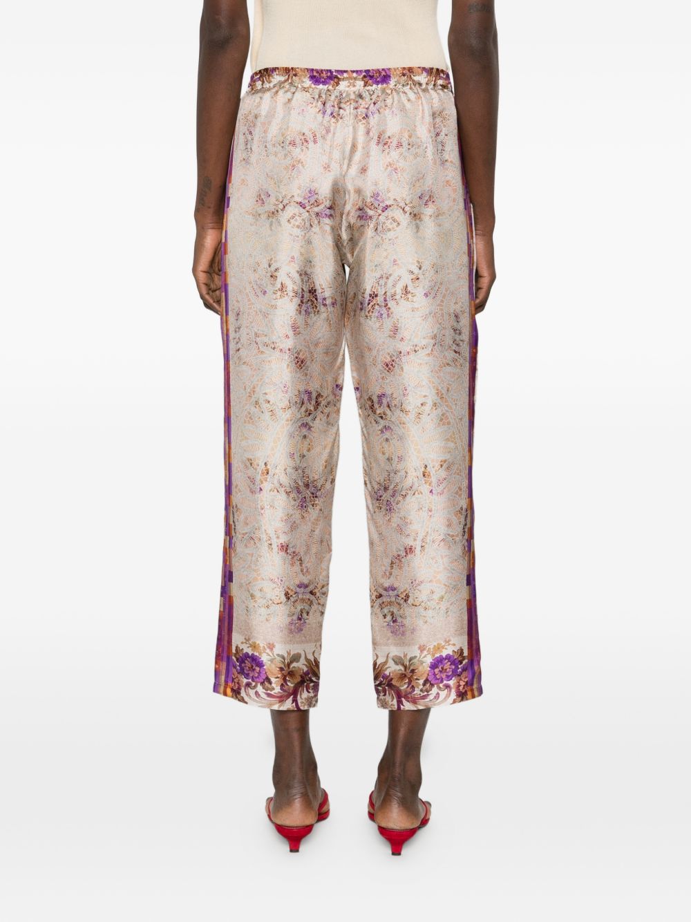 Pierre Louis Mascia Printed silk trousers