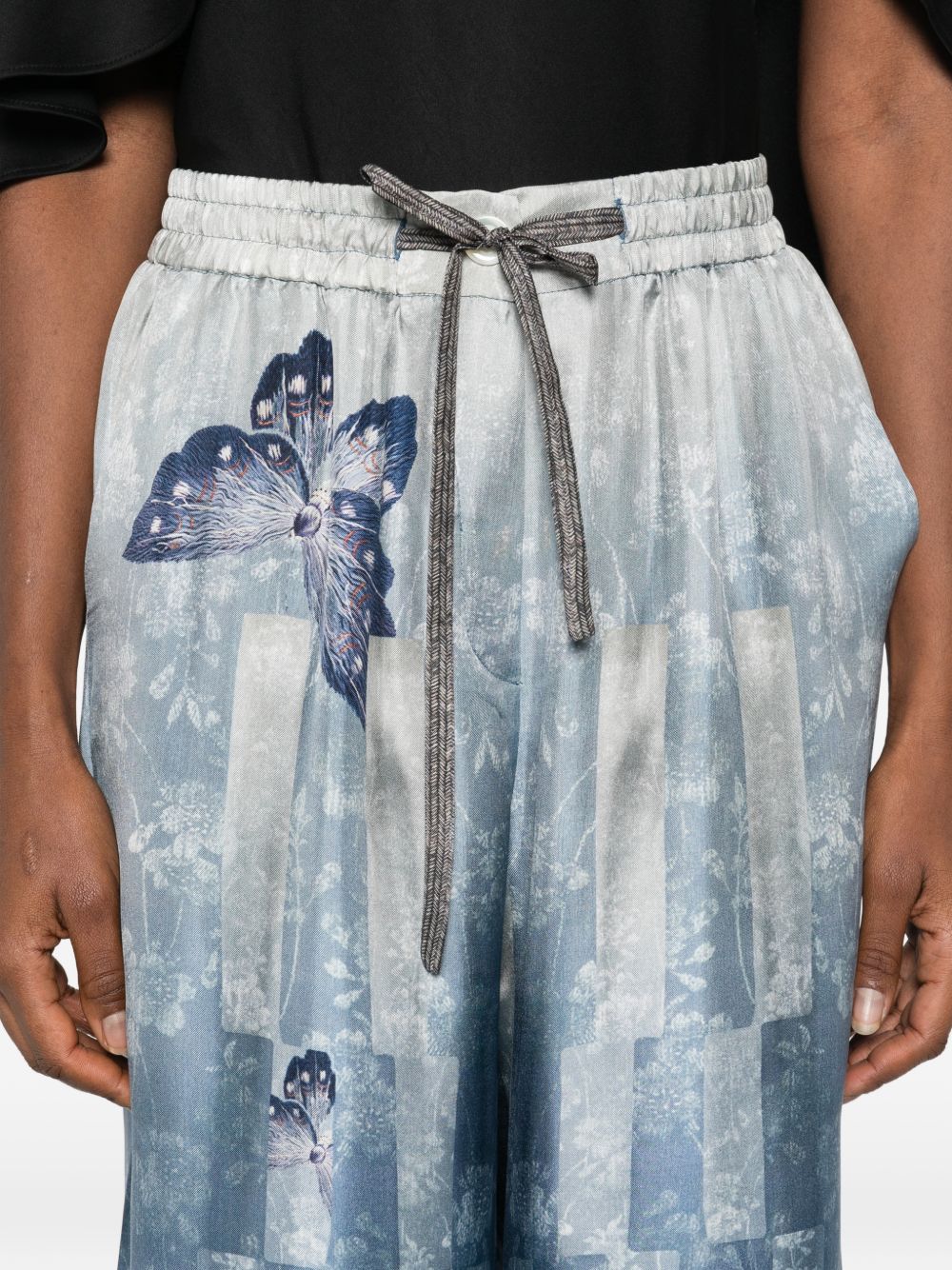 Pierre Louis Mascia Printed silk trousers