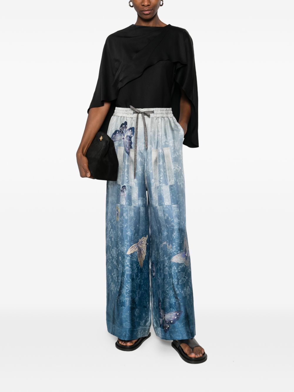 Pierre Louis Mascia Printed silk trousers