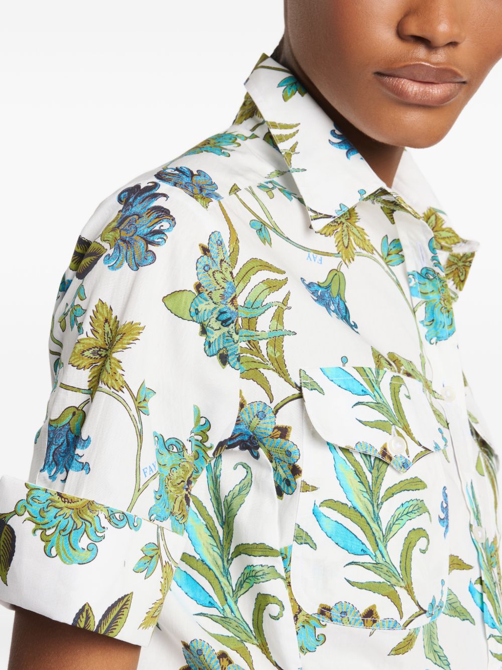 Fay Printed cotton shirt