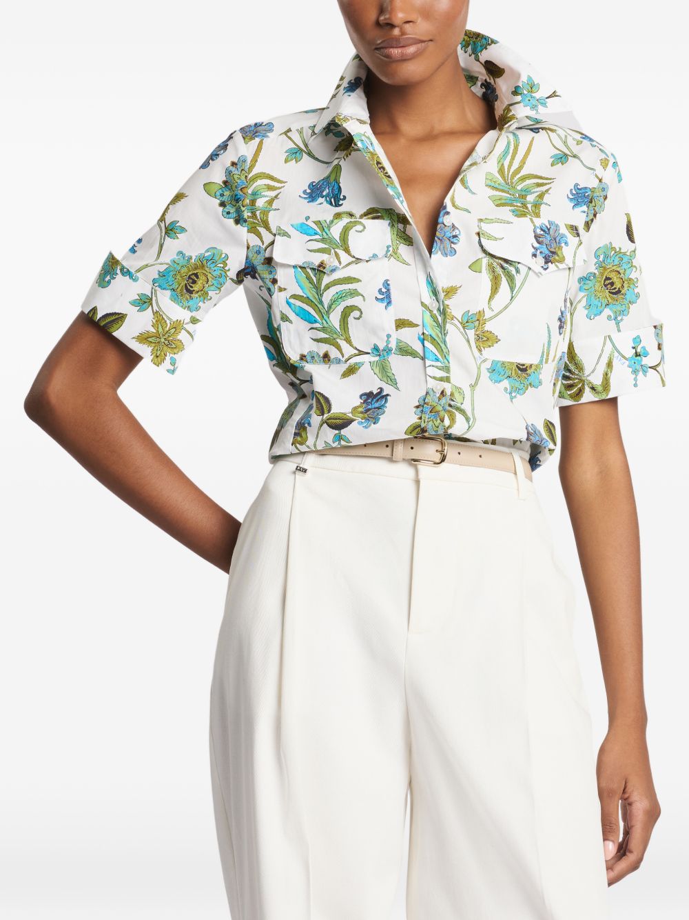 Fay Printed cotton shirt