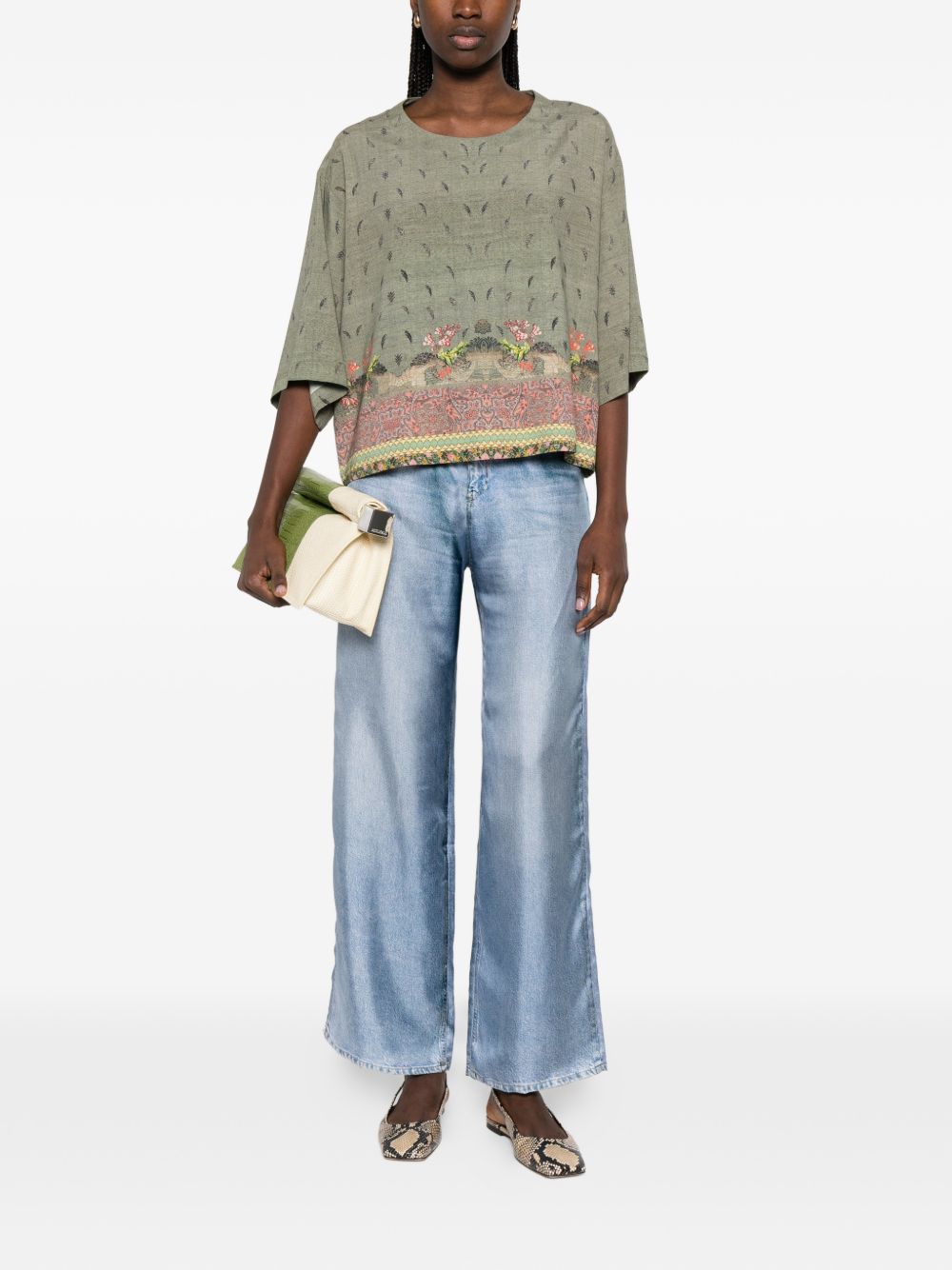 Pierre Louis Mascia Silk trousers