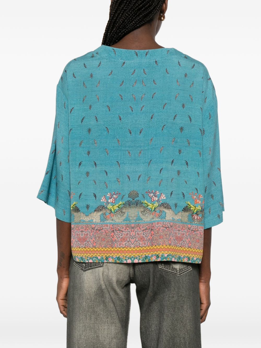 Pierre Louis Mascia Printed silk blouse