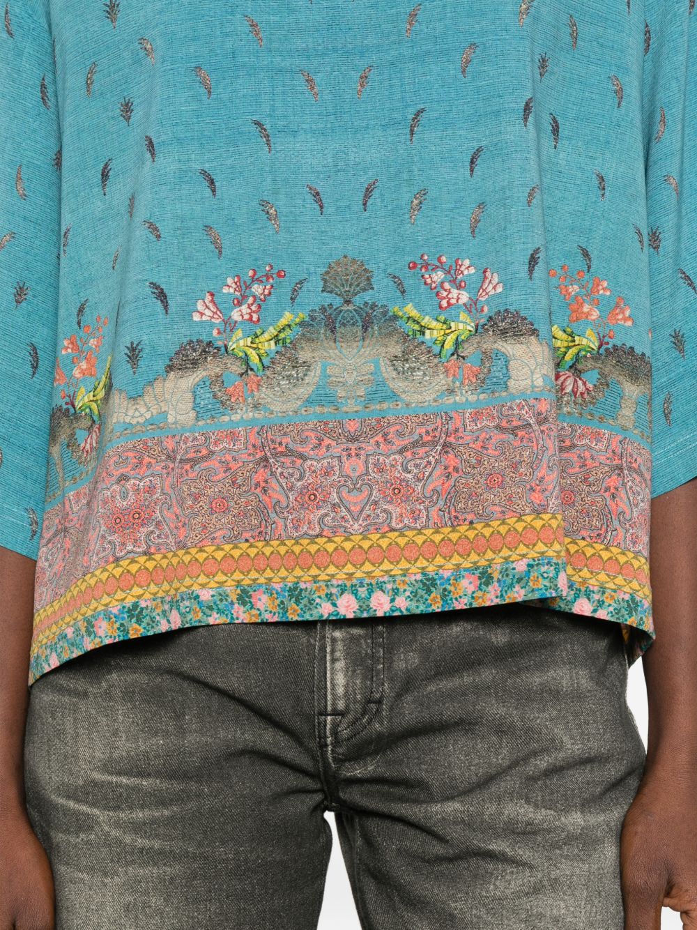 Pierre Louis Mascia Printed silk blouse