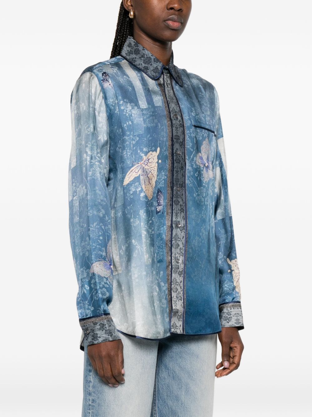 Pierre Louis Mascia Printed silk shirt