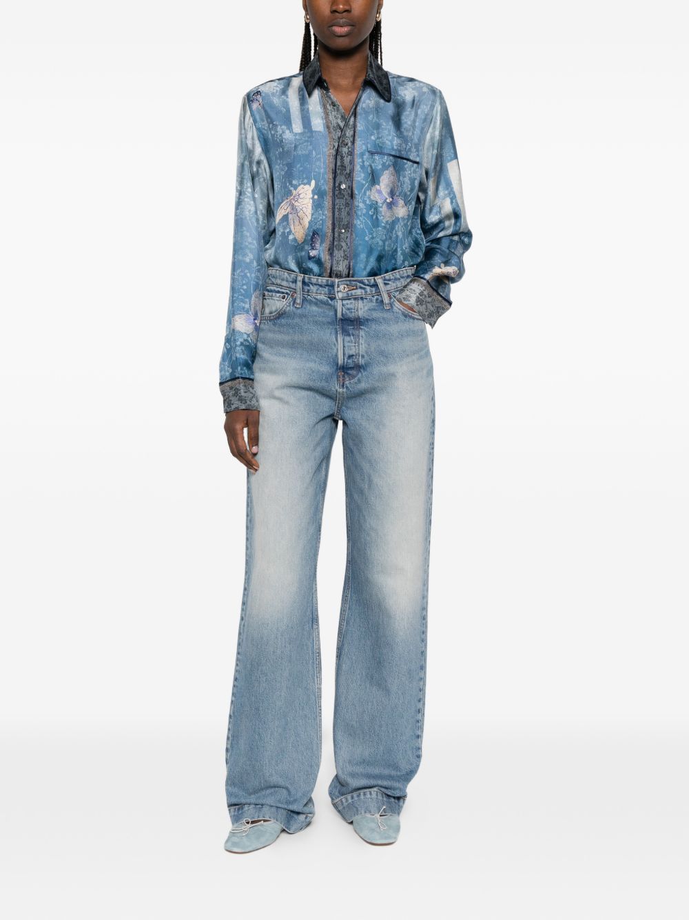 Pierre Louis Mascia Printed silk shirt